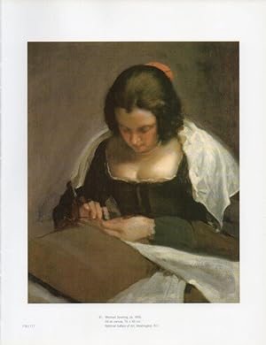 Seller image for LAMINA V18950: Velazquez. Woman Sewing Velazquez.1650 for sale by EL BOLETIN