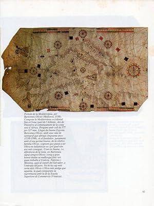 Imagen del vendedor de LAMINA V19652: Portola de la Mediterrania per Bartomeu Olives 1538 a la venta por EL BOLETIN
