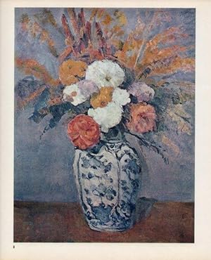 Bild des Verkufers fr LAMINA V18957: Cezanne. Dahlias in a Delft vase zum Verkauf von EL BOLETIN