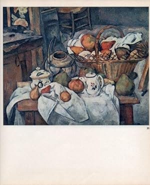 Bild des Verkufers fr LAMINA V18968: Cezanne. Still-life with fruit basket zum Verkauf von EL BOLETIN