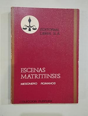 Bild des Verkufers fr Escenas matritenses zum Verkauf von Saturnlia Llibreria