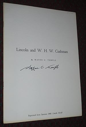 Seller image for Lincoln and W. H. W. Cushman for sale by Pensees Bookshop