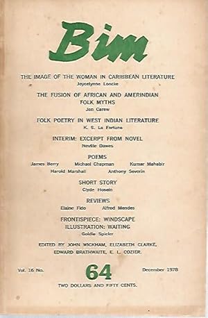 The Fusion of African and Amerindian Folk Myths (in Bim Vol 16 No. 64 Dec 1978)