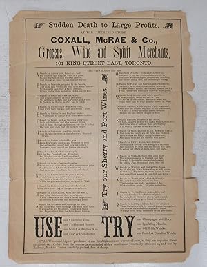 Coxall, McRae & Co. advertising flyer