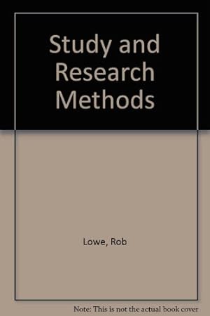 Image du vendeur pour Study and Research Methods mis en vente par WeBuyBooks