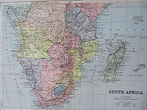 South Africa Cape Colony Orange Free State British Portuguese 1895 Johnston map