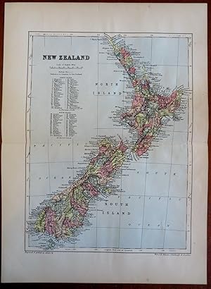 New Zealand Auckland Christchurch Wellington 1895 Johnston map