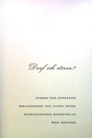 Bild des Verkufers fr Darf ich stren? : Stimmen ber sterreich. zum Verkauf von books4less (Versandantiquariat Petra Gros GmbH & Co. KG)