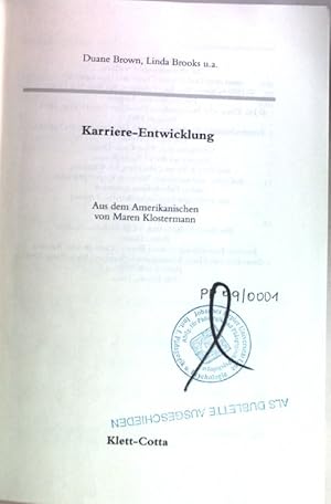 Bild des Verkufers fr Karriere-Entwicklung. zum Verkauf von books4less (Versandantiquariat Petra Gros GmbH & Co. KG)
