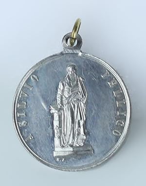 MEDAGLIA CENTENARIO DI SILVIO PELLICO - Saluzzo 1889: