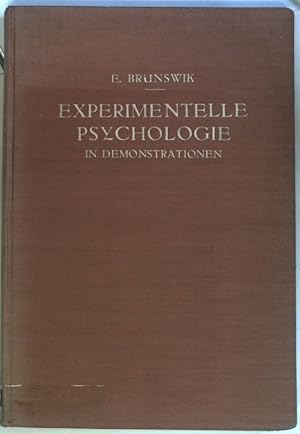 Immagine del venditore per Experimentelle Psychologie in Demonstrationen. venduto da books4less (Versandantiquariat Petra Gros GmbH & Co. KG)