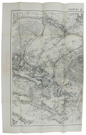 PARIGI (metà Ovest): LA CAMPAGNA DEL 1870-71. Scala 1:40.000: