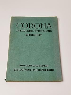 Bild des Verkufers fr Corona. Zweite Folge, Erster Band, Erstes Heft zum Verkauf von BcherBirne