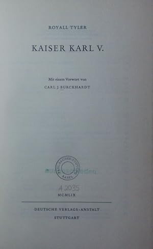 Immagine del venditore per Kaiser Karl V. venduto da Antiquariat Bookfarm
