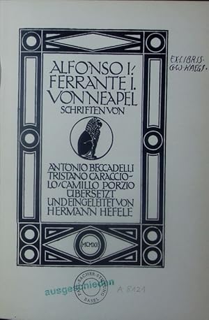 Immagine del venditore per Alfonso I., Ferrante I. von Neapel. venduto da Antiquariat Bookfarm