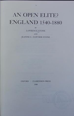 An open elite? : England, 1540-1880.