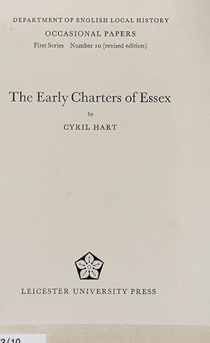 Seller image for the early charters of Essex. Occasional papers ; 10, 2. ed. for sale by Antiquariat Bookfarm