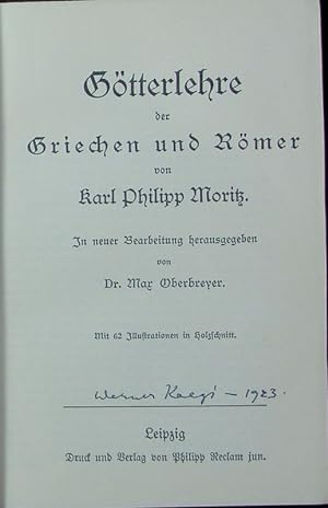 Seller image for Gtterlehre der Griechen und Rmer. for sale by Antiquariat Bookfarm