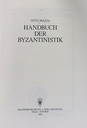 Image du vendeur pour Handbuch der Byzantinistik. mis en vente par Antiquariat Bookfarm