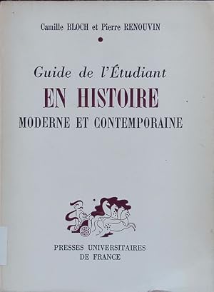 Imagen del vendedor de Guide de l'Etudiant en histoire moderne et contemporaine. a la venta por Antiquariat Bookfarm