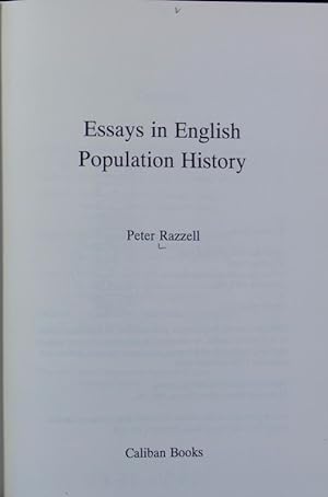 Bild des Verkufers fr Essays in English population history. zum Verkauf von Antiquariat Bookfarm