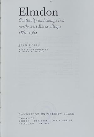 Seller image for Elmdon : Continuity and change in a north-west Essex village, 1861-1964. for sale by Antiquariat Bookfarm