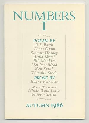 Bild des Verkufers fr Numbers - Volume I, Autumn 1986 zum Verkauf von Between the Covers-Rare Books, Inc. ABAA
