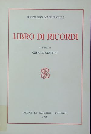 Bild des Verkufers fr Libro di ricordi. zum Verkauf von Antiquariat Bookfarm