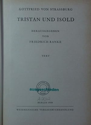 Bild des Verkufers fr Tristan und Isold. zum Verkauf von Antiquariat Bookfarm