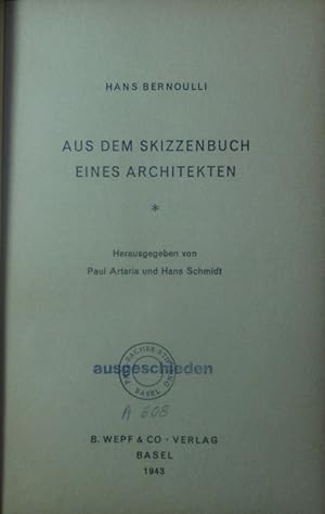 Image du vendeur pour Aus dem Skizzenbuch eines Architekten. mis en vente par Antiquariat Bookfarm