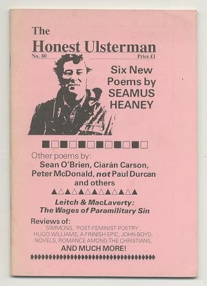 Bild des Verkufers fr The Honest Ulsterman No. 80 - Spring 1986 zum Verkauf von Between the Covers-Rare Books, Inc. ABAA