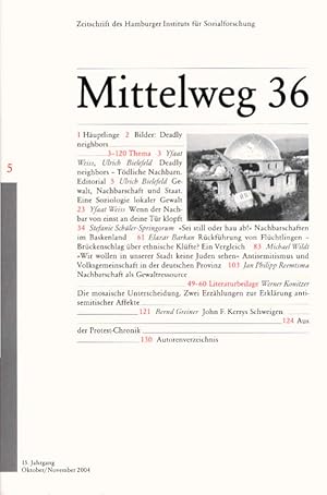 Immagine del venditore per Tdliche Nachbarschaften: Mittelweg 36 : Zeitschrift des Hamburger Instituts fr Sozialforschung; 5 / 2004. venduto da Schrmann und Kiewning GbR