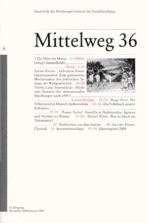 Immagine del venditore per Souvernitt: Mittelweg 36 : Zeitschrift des Hamburger Instituts fr Sozialforschung; 6 / 2004. venduto da Schrmann und Kiewning GbR