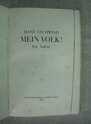 Mein Volk! Ein Aufruf.