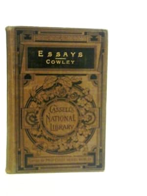 Bild des Verkufers fr Cowley'S Essays zum Verkauf von World of Rare Books