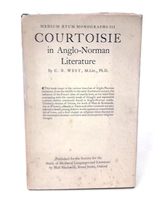 Seller image for Courtoisie in Anglo-Norman Literature for sale by World of Rare Books