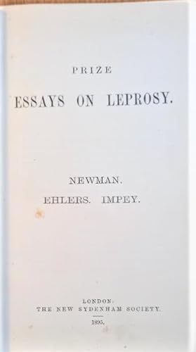 Imagen del vendedor de PRIZE ESSAYS ON LEPROSY a la venta por Douglas Books