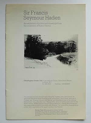 Seller image for Sir Francis Seymour Haden. An exhibition of prints and drawings form the collection of Robin Garton. Christopher Drake Ltd. for sale by Roe and Moore