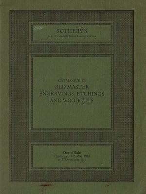 Sothebys May 1981 Old Master Engravings, Etchings and Woodcuts