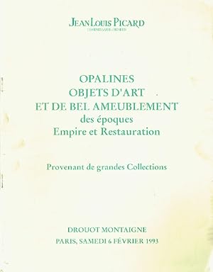 Picard February 1993 Opalines, (French) Furniture & Works of Art