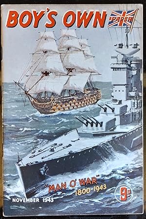 Seller image for Boy's Own Paper November 1943 Volume 66 No. 2 November 1943 / A Nettleton "Floating Forts" / Hugh McCutcheon "The 'Cherub'" / Philip Briggs "North with the Pintail" / G R Stocks "Remote Control" / Iain Pattison "Football As tge 'Aussies' Play It!" / Gunby Hadath "The Fifth Hubbard" / A R Houghton "Temple Phantom" for sale by Shore Books