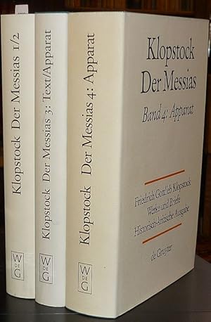 Image du vendeur pour Der Messias. Band 1-4: Text u. Apparat. Hrsg. v. Elisabeth Hpker-Herberg. 4 in 3 Bnden. mis en vente par Antiquariat Dwal