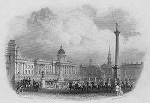 The National Gallery in Trafalgar Square London,Cover Page from 1850 National Gallery Edition