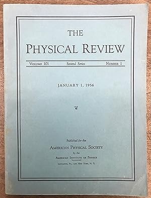 Seller image for The Physical Review. Second Series. Volume 101, Number 1. January 1, 1956 (Includes "Terminal Observations on Antiprotons") for sale by Zubal-Books, Since 1961