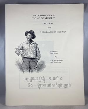 Imagen del vendedor de Walt Whitman's Song of Myself" Parts 1-8 and "I Hear America Singing" [translated into Khmer] a la venta por Great Expectations Rare Books