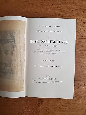 Imagen del vendedor de LES HOMMES-PHNOMENES. FORCE - AGILIT - ADRESSE. Hercules - Coureurs - Sauteurs - Nageurs - Plongeurs - Gymnastes - quilibristes - Disloqus - Jongleurs - Avaleurs de sabres - Tireurs. a la venta por Librairie Sainte-Marie