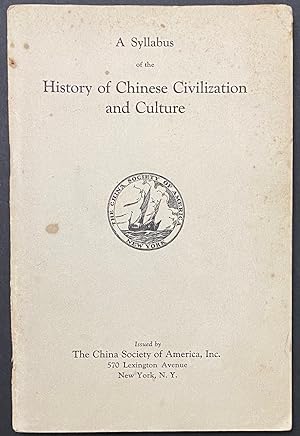 Seller image for A Syllabus of the History of Chinese Civilization and Culture for sale by Bolerium Books Inc.