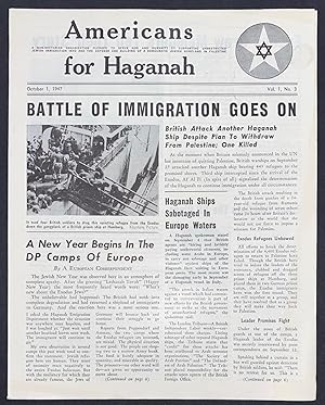 Americans for Haganah. Vol. 1 no. 3 (October 1, 1947)