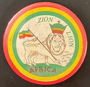 Zion Lion / The Conquering Lion of the Tribe of Judah / Africa [pinback button]