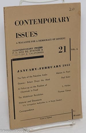 Contemporary Issues: vol. 6 no. 21, January-February 1955